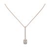 Image 2 : 1.3 ctw Emerald Cut Diamond Designer Necklace 18K Rose Gold