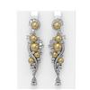 Image 1 : 5.13 ctw Diamond & Pearl Earrings 18K White Gold