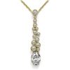 Image 1 : 1.2 ctw Oval Cut Diamond Designer Necklace 18K Yellow Gold