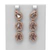 Image 1 : 17.3 ctw Morganite & Diamond Earrings 18K Rose Gold