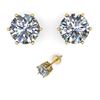 Image 2 : 1.05 ctw VS/SI Diamond Stud Solitaire Earrings 18k Yellow Gold