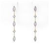 Image 2 : 2.1 ctw Marquise Cut Diamond Designer Earrings 18K Yellow Gold