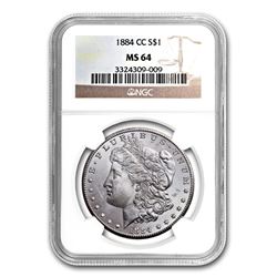 1884-CC Morgan Dollar MS-64 NGC