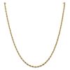 Image 1 : 14k Gold 2.8 mm Semi-Solid Rope Chain Necklace - 20 in.