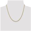 Image 2 : 14k Gold 2.8 mm Semi-Solid Rope Chain Necklace - 20 in.