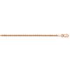 Image 2 : 14k Rose Gold 1.75 mm Diamond Cut Rope Chain - 16 in.
