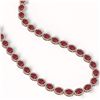 Image 2 : 52.15 ctw Ruby & Diamond Micro Pave Halo Necklace 10k Rose Gold