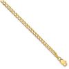 Image 2 : 14k Yellow Gold 2.85 mm Semi-Solid Curb Link Chain - 7 in.