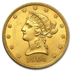 1904-O $10 Liberty Gold Eagle AU