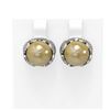 Image 1 : 2.07 ctw Diamond & Pearl Earrings 18K White Gold