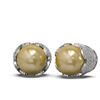 Image 2 : 2.07 ctw Diamond & Pearl Earrings 18K White Gold