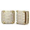 Image 2 : 3.26 ctw Diamond Earrings 18K Yellow Gold