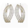 Image 2 : 7.6 ctw Diamond Designer Earrings 18K Yellow Gold