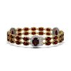 Image 2 : 16.47 ctw Garnet & Diamond Bracelet 14K Yellow Gold