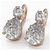 Image 1 : 2.5 ctw Pear Cut Diamond Designer Earrings 18K Rose Gold