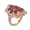 Image 1 : 7.38 ctw Ruby & Diamond Ring 18K Rose Gold