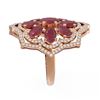 Image 2 : 7.38 ctw Ruby & Diamond Ring 18K Rose Gold