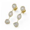 Image 1 : 2.37 ctw Mix Cut Diamonds Designer Earrings 18K Yellow Gold
