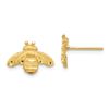 Image 1 : 14k Yellow Gold Bee Post Earrings