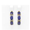 Image 1 : 9.69 ctw Sapphire & Diamond Earrings 18K Yellow Gold