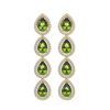 Image 1 : 7.88 ctw Tourmaline & Diamond Micro Pave Halo Earrings 10k Yellow Gold