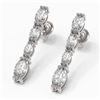 3.78 ctw Marquise Diamond Earrings 18K White Gold