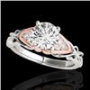 Image 1 : 1.35 ctw Certified Diamond Solitaire Ring 10k 2Tone Gold