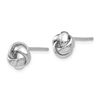 Image 2 : 14k Solid White Gold Polished Knot Post Earrings