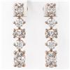 Image 2 : 3.78 ctw Oval Diamond Designer Earrings 18K Rose Gold