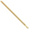 Image 2 : 14k Yellow Gold 6.75 mm Solid Miami Cuban Chain - 8.5 in.