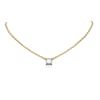 Image 1 : 2.01 ctw Princess Diamond Necklace 18K Yellow Gold