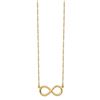 Image 1 : 14k Yellow Gold Polished Infinity Necklace - 16.5 in.