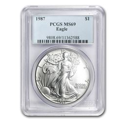 1987 Silver American Eagle MS-69 PCGS