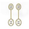 Image 2 : 2 ctw Diamond Designer Earrings 18K Yellow Gold