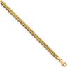 Image 1 : 14k Yellow Gold Polished Fancy Curb Link Bracelet - 7.25 in.