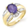 Image 1 : 3.52 ctw Tanzanite & Diamond Ring 14k Yellow Gold