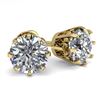 Image 1 : 2.03 ctw VS/SI Diamond Stud Solitaire Earrings Vintage 18k Yellow Gold