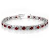 Image 1 : 6.09 ctw Ruby & Diamond Bracelet 14k White Gold