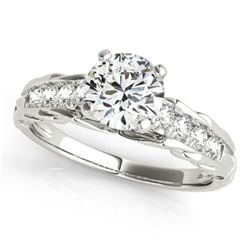 0.7 ctw Certified VS/SI Diamond Solitaire Ring 14k White Gold