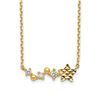 Image 1 : 14k Yellow Gold Diamond-Cut Star w/ 2 in ext Necklace - 20 in.