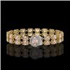 Image 1 : 16.5 ctw Morganite & Diamond Bracelet 14K Yellow Gold