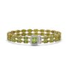 Image 1 : 16.97 ctw Tourmaline & Diamond Bracelet 14K Yellow Gold
