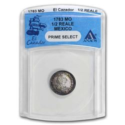 1783 Mo-FF Mexico Silver 1/2 Real Genuine ANACS (El Cazador)