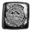 Image 1 : 50 gram Hand Poured Silver Square - MPM