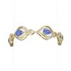 Image 1 : 16.09 ctw Tanzanite & Diamond Bracelet 18K Yellow Gold