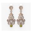 Image 1 : 4.51 ctw Fancy Yellow Diamond Earrings 18K Rose Gold