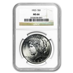 1923 Peace Dollar MS-66 NGC