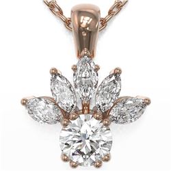 1.5 ctw Diamond Designer Necklace 18K Rose Gold