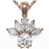 Image 1 : 1.5 ctw Diamond Designer Necklace 18K Rose Gold