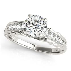 0.95 ctw Certified VS/SI Diamond Ring 18k White Gold